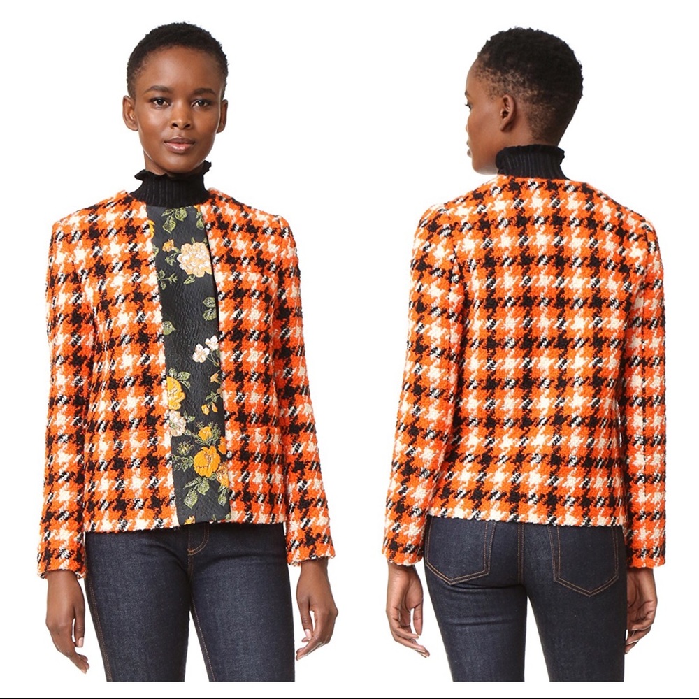 MSGM plaid boucle jacket